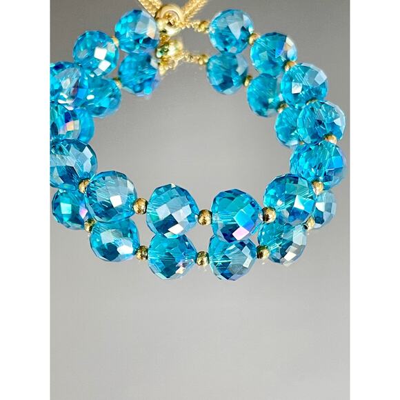 Blue Swarovski Beaded Bracelet - Picture 2 of 16